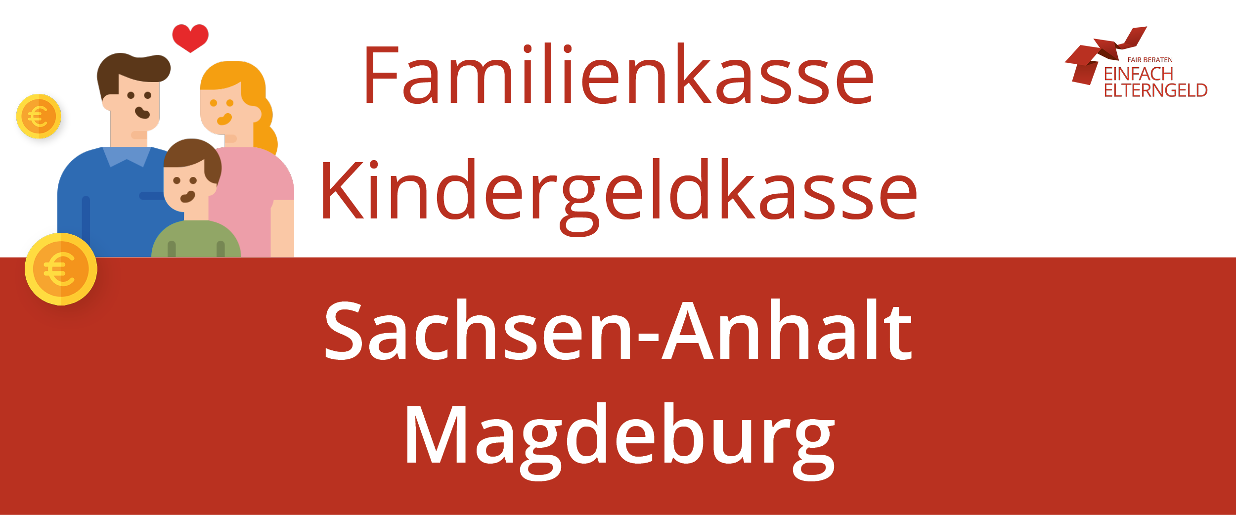 Familienkasse Kindergeldkasse Sachsen-Anhalt Magdeburg - So erreichen Sie die Familienkasse.